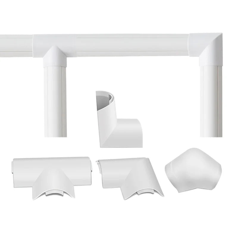 Home Office Data Line Fixed Box Finishing Storage Box Family Wall Cable Sleeve Management Organizer Protector Track Storage Box