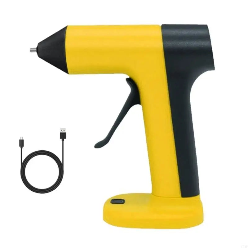 Small Cordless Hot Glues Guns Rechargeable with 2000mAh Battery Quick Heating 5 Minutes Auto Shut Off and Copper Nozzle