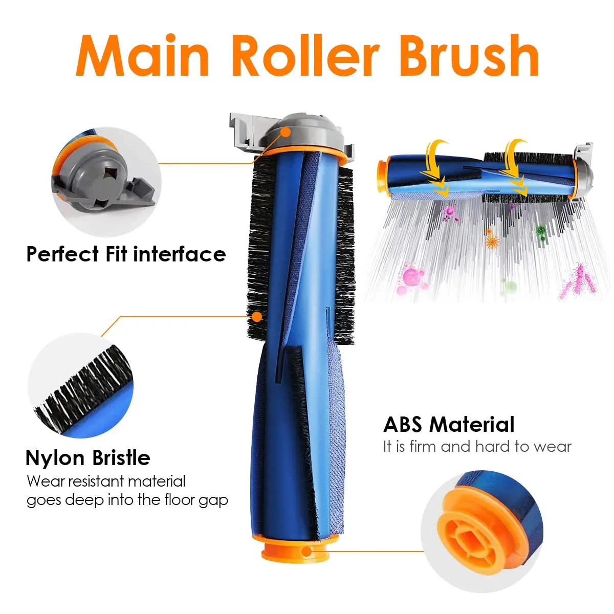 Fit For Shark RV2610WA / RV2610WD /AV2610WA / RV2600WDEU Vacuums Cleaner Main Side Brush Hepa Foam Pre Filter Mop Cloth Parts