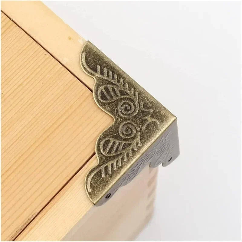 Antique Corner Protector Furniture Corners with Screws Jewelry Box Table Corner Brackets DIY Furniture Decorative Metal Corners
