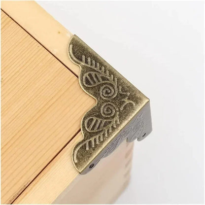 Antique Corner Protector Furniture Corners with Screws Jewelry Box Table Corner Brackets DIY Furniture Decorative Metal Corners