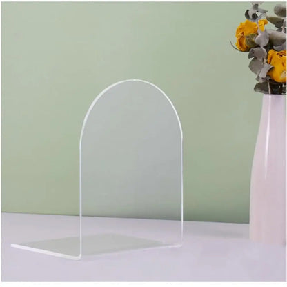 Acrylic Bookends Non-Skid Book End Clear Book Holder for School Library and Desktop Organizer Book Ends for Book Shelves