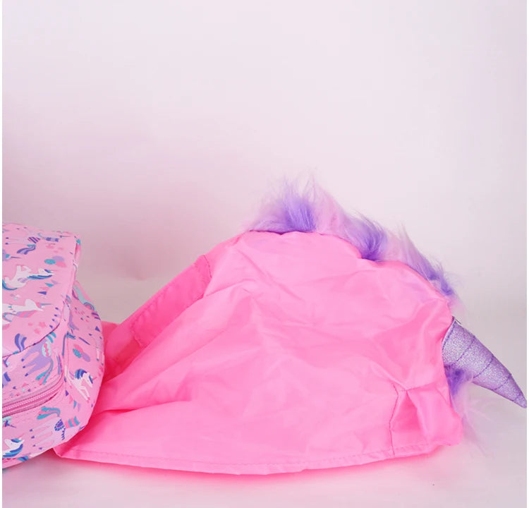 Australian Smiggle Backpack Pink And White Unicorn Student Stationery Backpack Lunch Bag Water Cup Student Gift