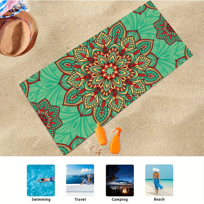 1PC Beach Towel Boho Design Bath Towels Extra Large Sand Free Quick Dry Travel Towels Gifts For Yoga Sports Adults
