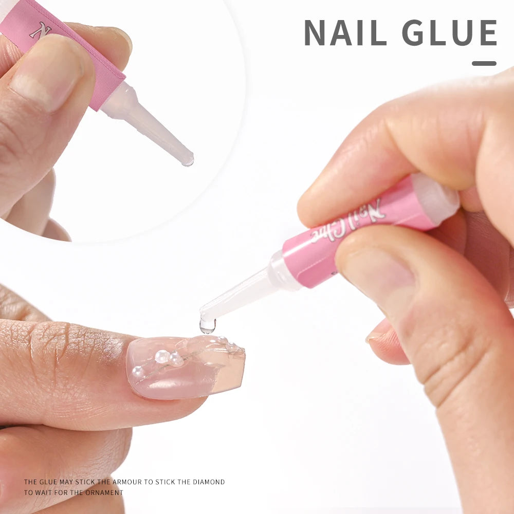 30/20/10pcs Fast-Dry Nail Glue Acrylic False Nail Tips Glue Gel For Fast Extension Super Bond Rhinestones False Nails Mini Glue