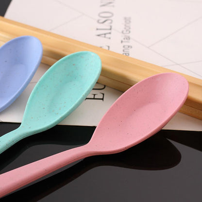 Soup Spoon Long Handle Cereal Spoon Plastic Serving Spoon Microwave Dishwasher Safe Porridge Spoon Kids Tableware Dinner Spoon
