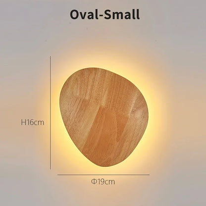 LED Wall Lights Modern Circular Creative Minimalist Wooden Lighting Fixtures Living Room Bedroom Corridor Decoration Lighting