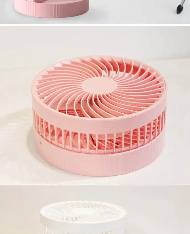 Retractable Electric Fan USB Charging Foldable Fan Portable Mini Four Speed Electric Fan Dormitory Outdoor Activity