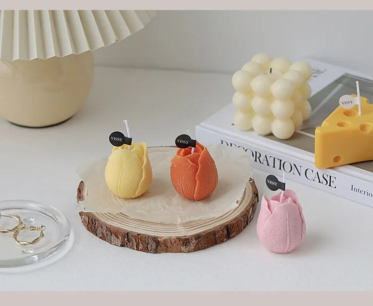 Tulip Scented Candles Gifts Handmade Birthday Gifts Decorative Ornaments Flower Shaped Candles