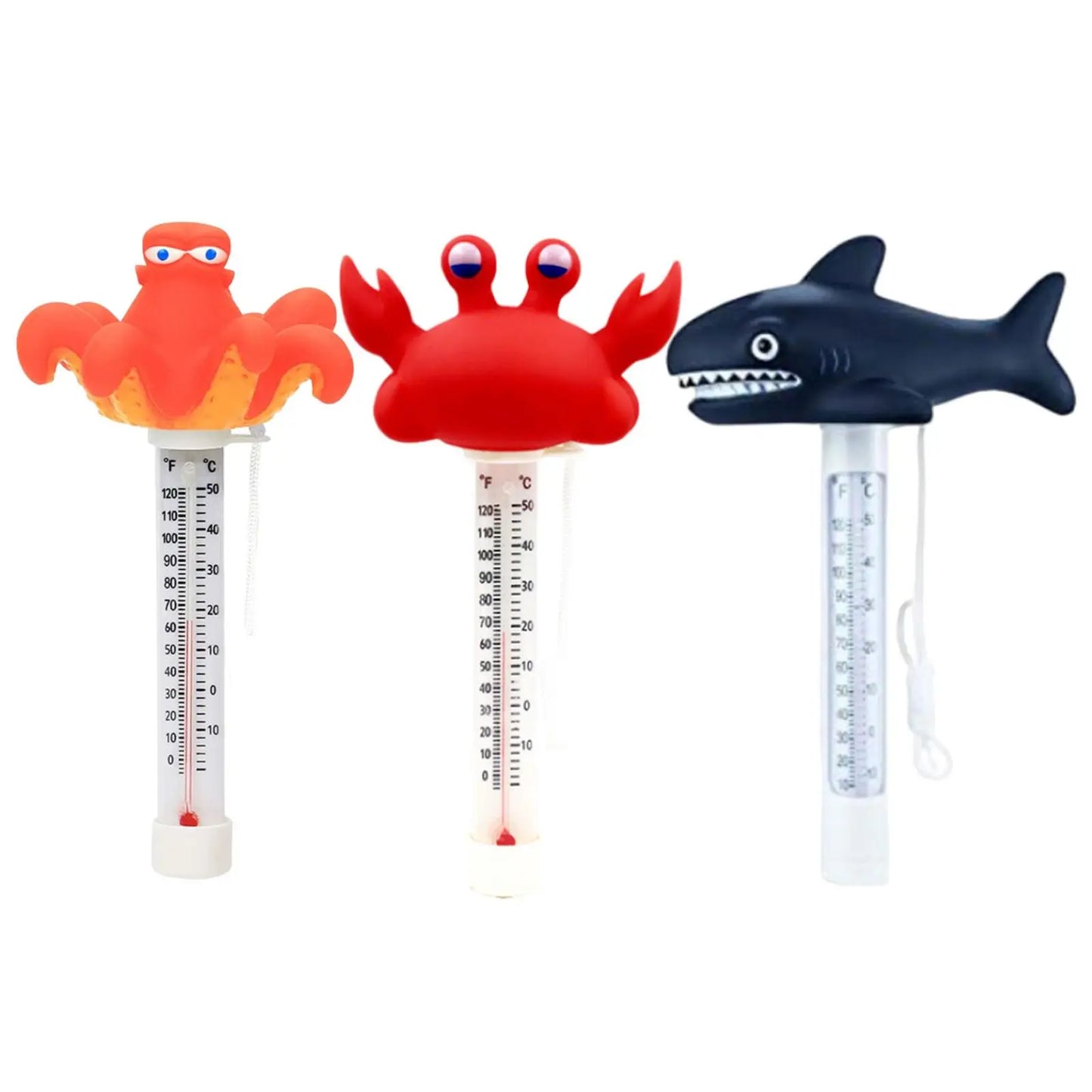 Floating swimming pool thermometer, pool accessories, pond thermometer for