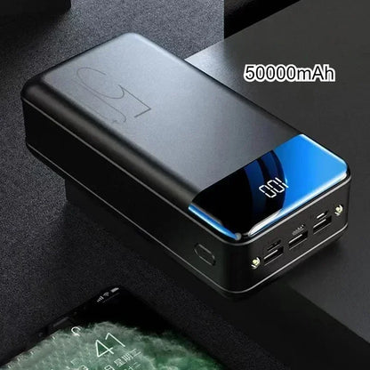 50000mAh Large Capacity Power Bank Mobile Phone Super Fast Charging Mobile Power Tablet Mobile Computer External Power Supply