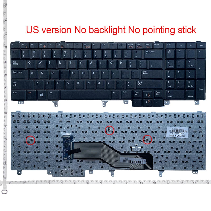 US/RU/LA Laptop Keyboard For Dell Latitude E6520 E5520 E5530 E6530 M4700 M6700 M4600 M6600 M4800 M6800 E6540 P14F P15G P19F P25G