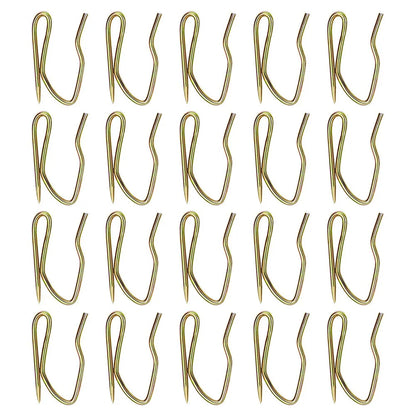 50pcs Metal Curtain Hooks for Drapes- Shaped Drapery Hook for Window Curtain Door Curtain Shower Curtain Golden