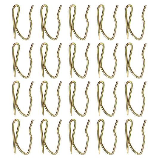 50pcs Metal Curtain Hooks for Drapes- Shaped Drapery Hook for Window Curtain Door Curtain Shower Curtain Golden