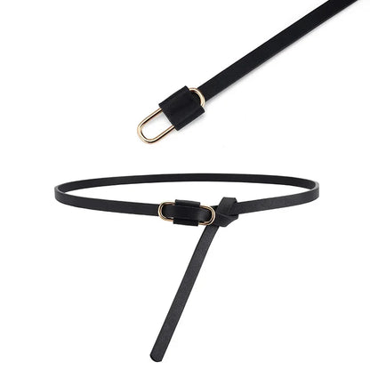 Metal Buckle Thin Stretchy Waist Belt Striped Elastic Waistband Elegant Women Girdle Female Belt Fashion Apparel Accessories New