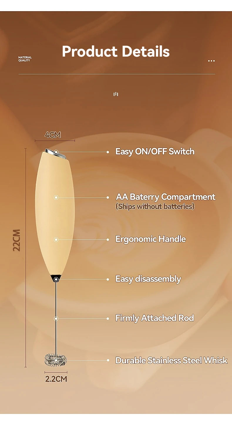 1PC Hand Blender Electric Egg Beater Milk Frother Wireless Mini Drink Mixer Foamer Household Kitchen Stirring Tools