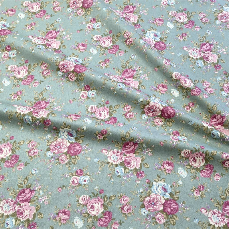 160x50cm Vintage Rose Flower Cotton Fabric Cotton Bedding Cotton Clothing Hair Ring Fabric