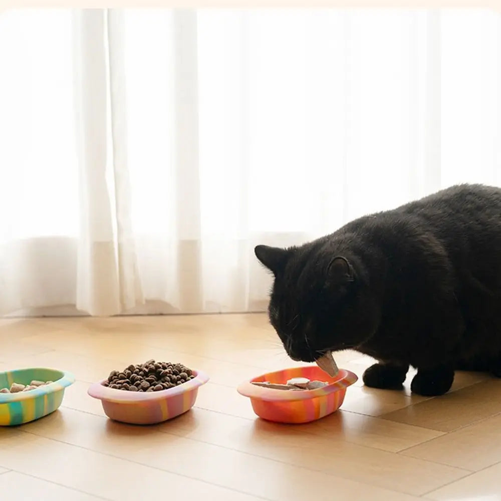 Silicone Pet Slow Food Bowl Help Healthy Multiple Colors Pet Licking Pad Anti Overturning Anti Knock Pet Bowl for Dogs and Cats