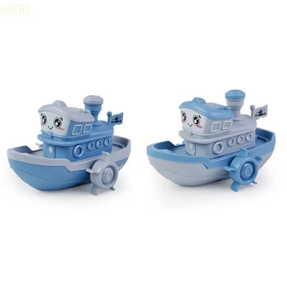 090B Bathtub Toy for Babies Lovely Cartoon Clockwork Float Cartoon Ship Boat Little Cruise Ship Interesting Clockwork Toy