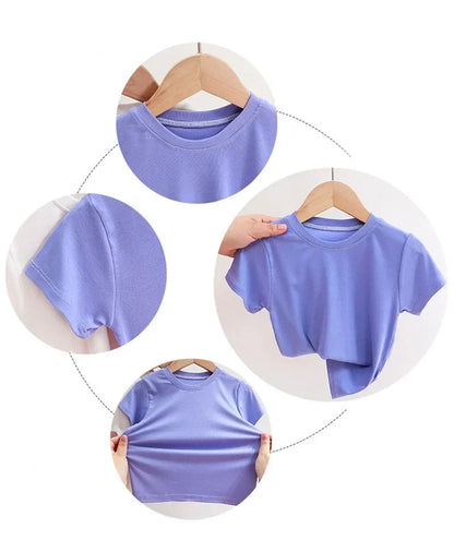 Infant Clothing Summer Baby Boys Cotton Printing Short Sleeve Kids Girls Breathable Casual T-shirts Fashion Girl Tops 1-3Y