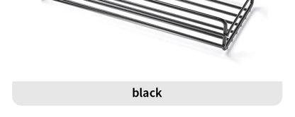 Bathroom Storage Rack Kitchen Organizer Shelf Black Shelves Corner Frame Iron Shower Punch Free Mounted Caddy Rack