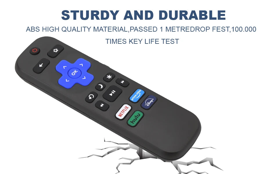 Replacement Remote Control Only for All Roku TV, Compatible for TCL Roku/Hisense Roku/Onn Roku Series Smart TVs