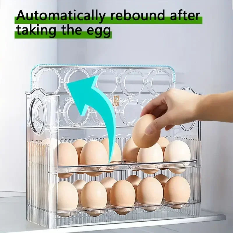 New Egg Storage Box Refrigerator Organizer Food Containers Egg Fresh-keeping Case Holder Tray Dispenser Kitchen Storage Boxes