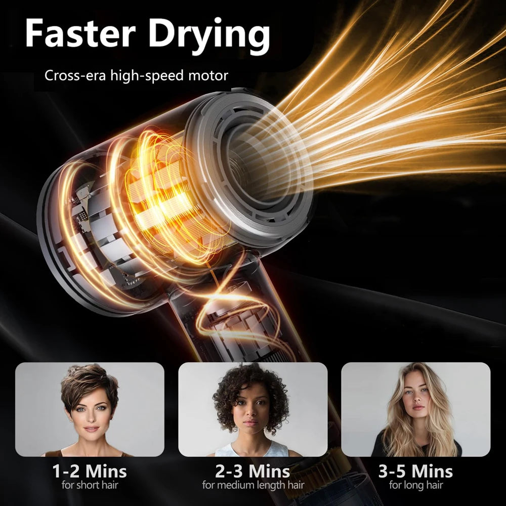 Hair dryer household blue light hot and cold air high power