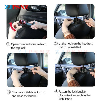 Car Seat Hooks Seat Back Hanger Hook Phone Car Holder Car Auto Headrest Hooks For Purse Car Auto Seat Hooks Storage Seat Hooks