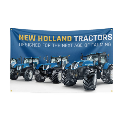 90x150CM TRACTORS New Hollands Agriculture Flag Polyester Printed Excavator Banner For Decor