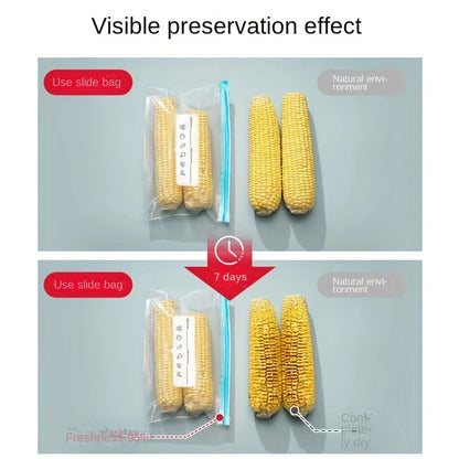 Leak proof freezer bag with zipper lock - reusable, fresh-keeping and sealed food storage bag, suitable for kitchen organization