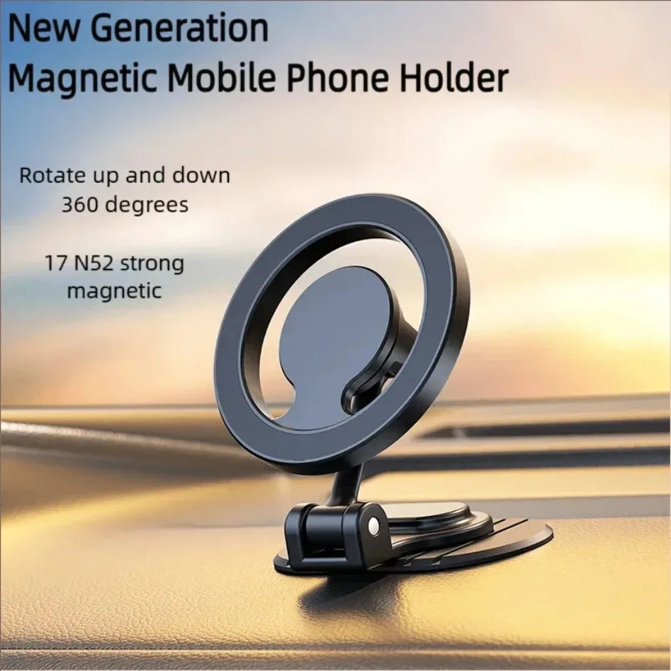 Magnetic Car Phone Holder All-Metal 1040° Rotation Cell Phone Stand For Magsafe iPhone 16 15 14 13 12 Pro Max Dashboard Mount