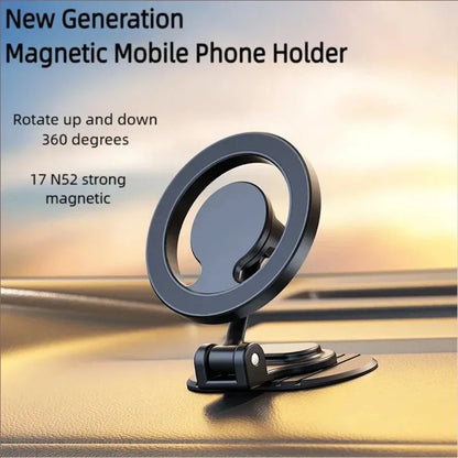 Magnetic Car Phone Holder All-Metal 1040° Rotation Cell Phone Stand For Magsafe iPhone 16 15 14 13 12 Pro Max Dashboard Mount