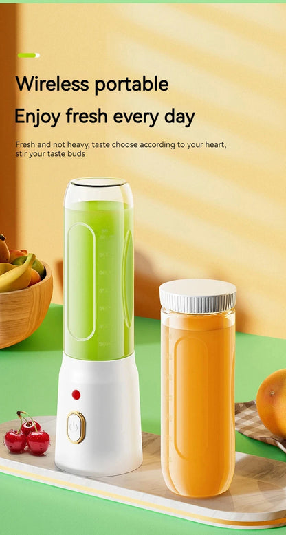 Portable Wireless Blender Electric Fruit Juicer Machine For Orange Ice Crushing 10 Blades Auxiliary Food Machine 1500mA Mixer