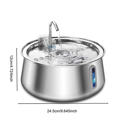 4L Cat Drinking Fountain Automatic Stainless Steel Pet Cats Water Dispenser Ultra-quiet Pump Drink Foutain For Multiple Pets