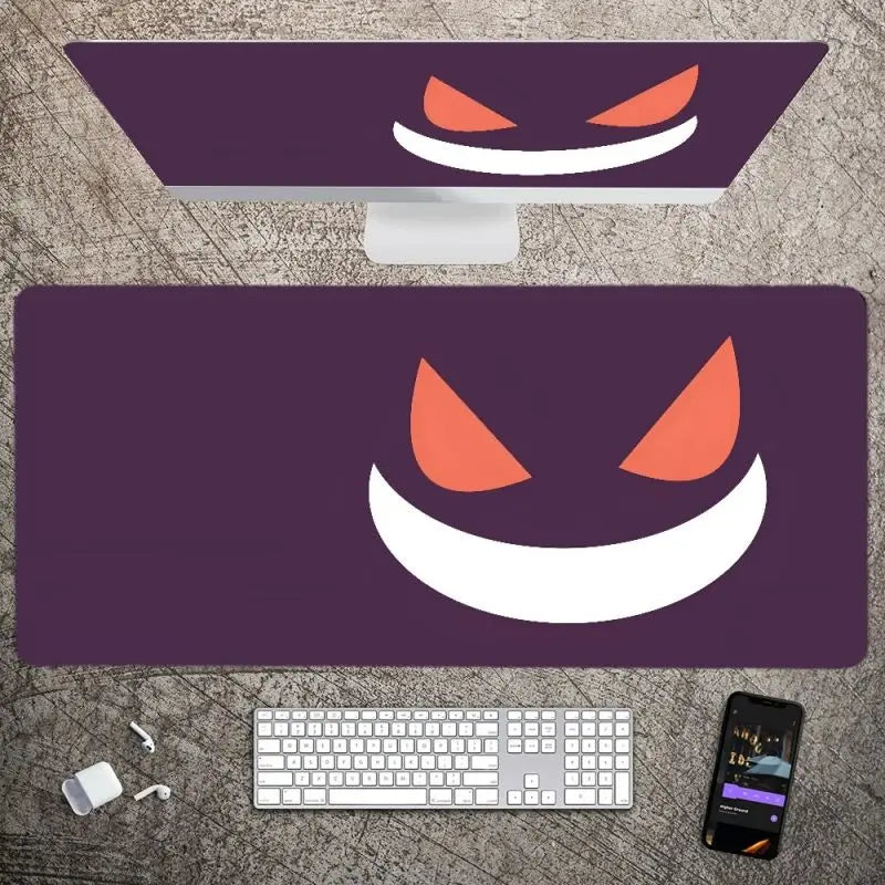 MINISO P-Pokemon-Gengar Grande Mousepad Large Gaming Mouse Pad Lock Edge Thickened Computer Keyboard Table Desk Mat