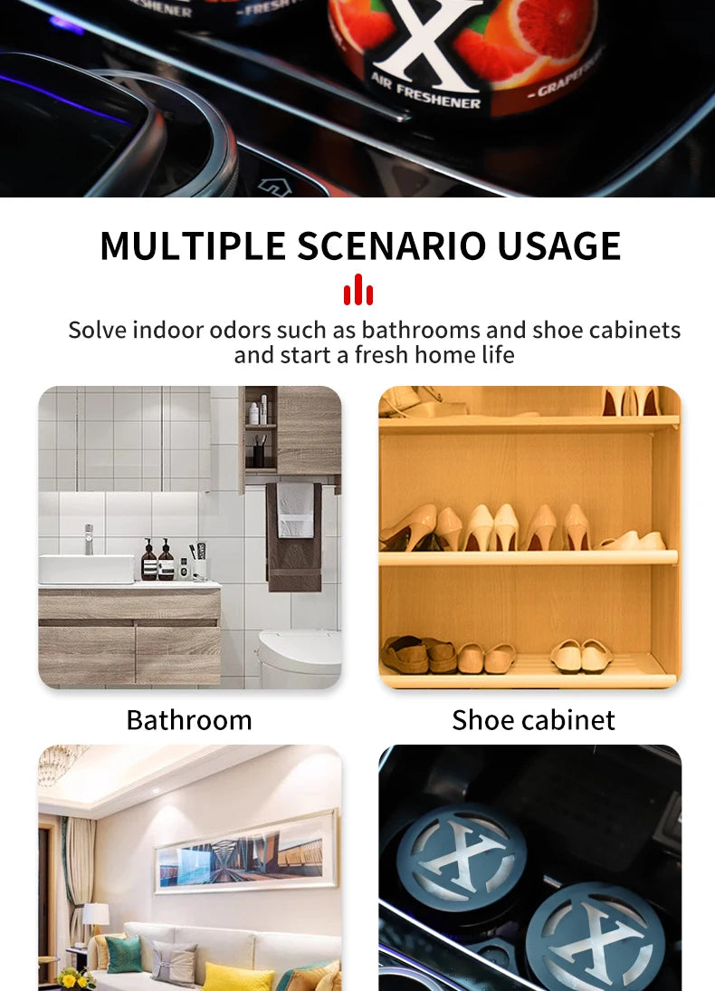 Car Air Freshener Solid Cologne Lavender Lemon Auto Accessories Vanilla Good Smell Odor Eliminator Essential For Home Closet