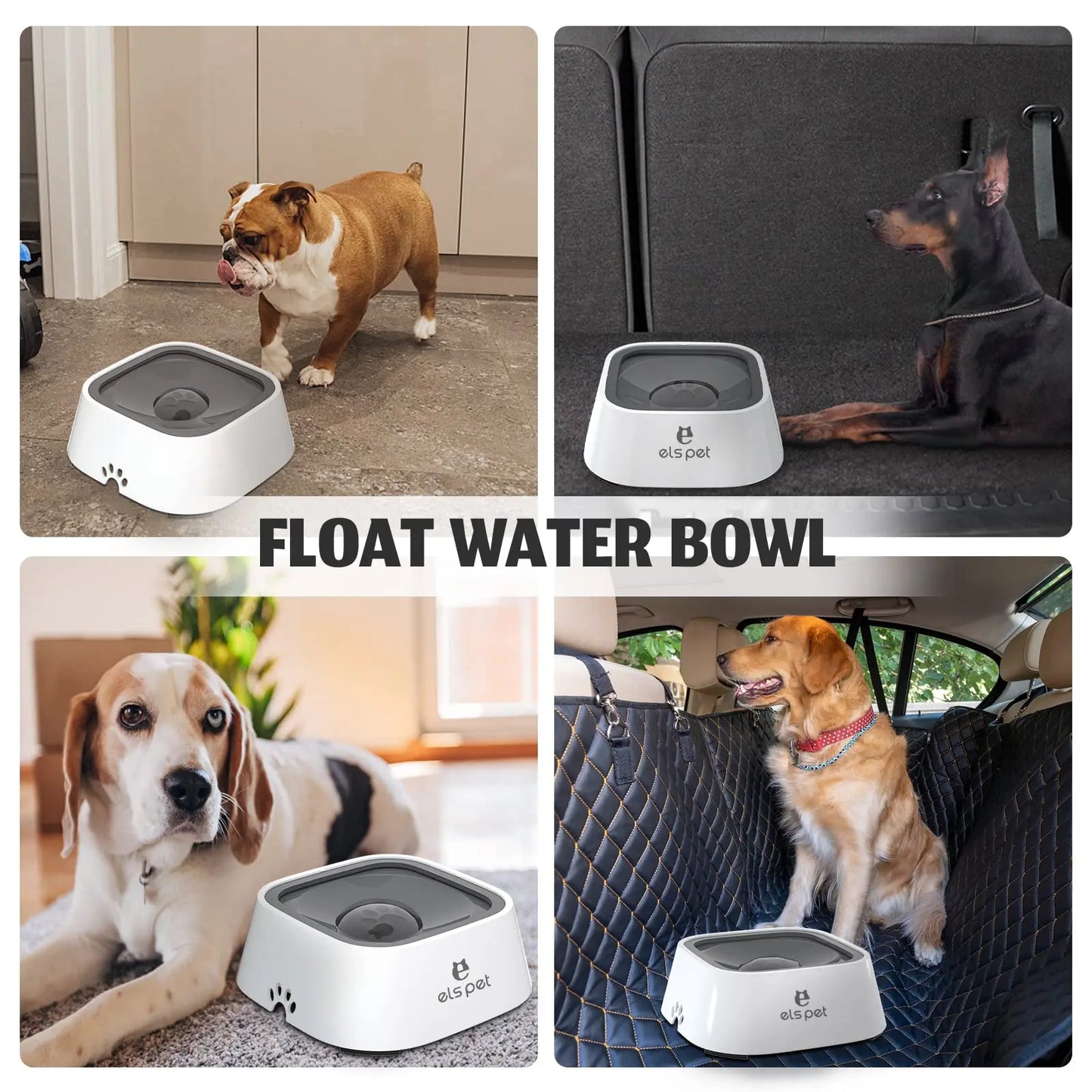 Dog Bowl No Spill, Pet Water Bowl No Drip Slow Water Feeder Cat Bowl, Pet Water Dispenser,Large Capacity Travel Water Bowl