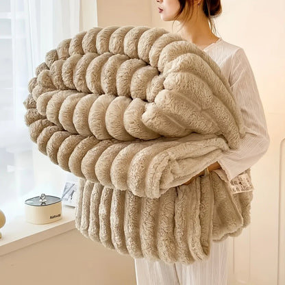 Double Sided Soft Shawl Blanket - Thick Warm Cover Blanket, Air Conditioning Blanket, Office Nap Blanket
