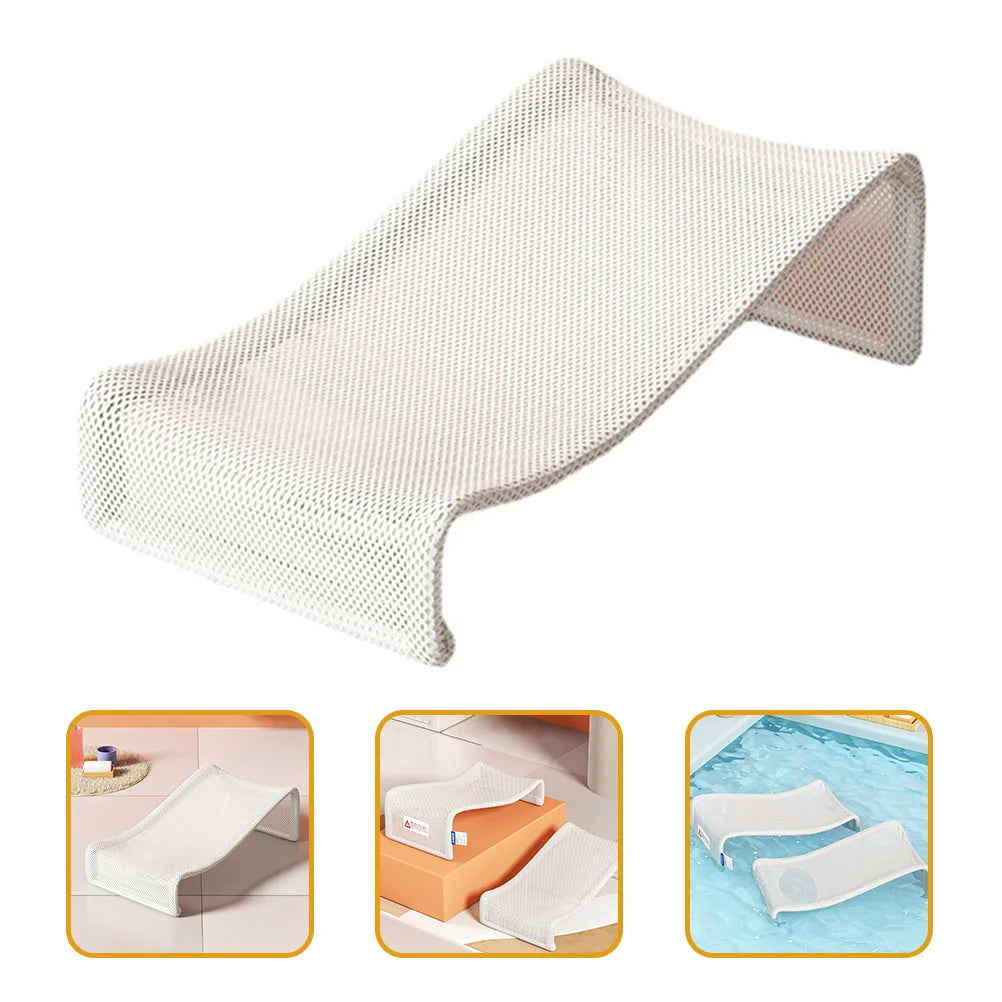 2Pcs Baby Bath Seat Mat Infant Bath Support Toddler Bath Cushion Baby Bath Pad Newborn Bath Mat Plastic Bathtub Portable Basin