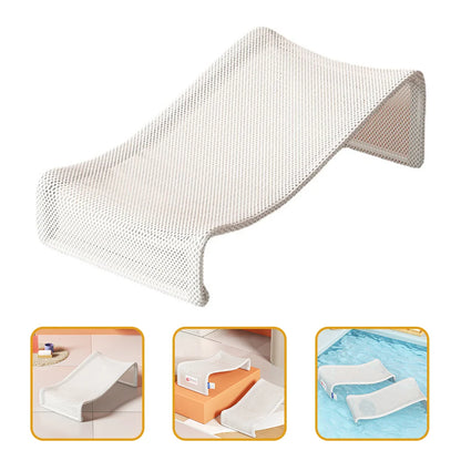 2Pcs Baby Bath Seat Mat Infant Bath Support Toddler Bath Cushion Baby Bath Pad Newborn Bath Mat Plastic Bathtub Portable Basin