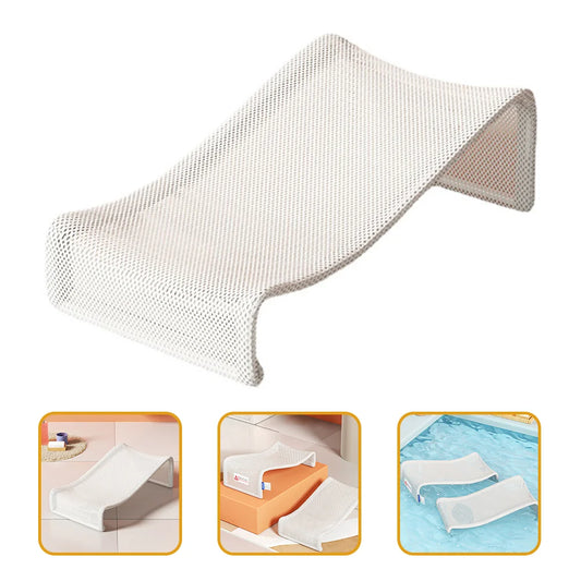 2Pcs Baby Bath Seat Mat Infant Bath Support Toddler Bath Cushion Baby Bath Pad Newborn Bath Mat Plastic Bathtub Portable Basin
