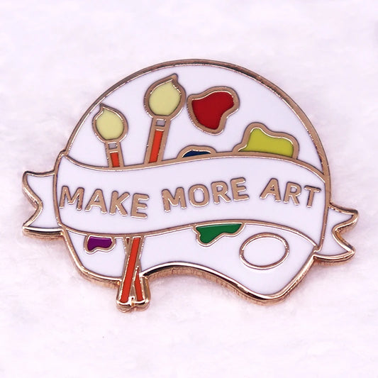 Make More Art Palette Painting Enamel Pin Artist Accessories Perfect for Bags Jackets Jeans Hats