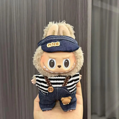 Labubu Doll Costume Set 15-17cm Cartoon Cute Dressing Up, Climbing Clothes Skirt Labubu Costume Accessories Replacement Props