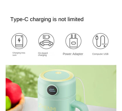 Portable Multifunction Fruit Juicer Blender 10 Blade Mini Ice Blender Smoothie Maker USB Charging Wireless Juice Extractor