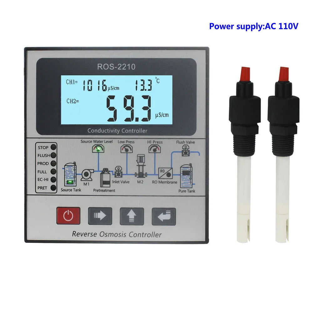 Online Water Ro Controller Sing Stage Ro System Controler and Conductivity with Sensor for RO System Water Purification System