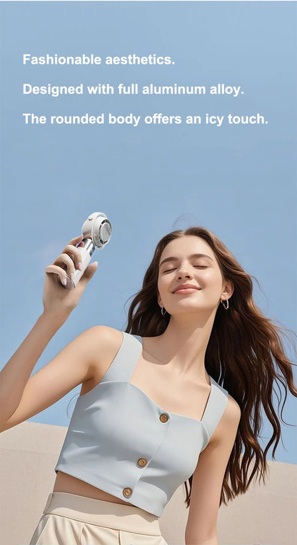 Handheld Fan High Speed Fan Handheld Outdoor Portable Fan Rechargeable Model Digital LifeDisplay Model Strong Wind Long Battery