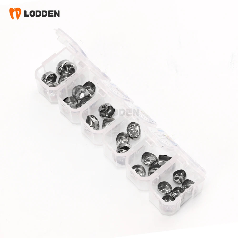 5/48pcs Dental Kids Teeth Crowns Orthodontic Stainless steel Temporary Tooth Crown Individual Model Dentistry  Preformed Tool