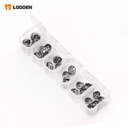 5/48pcs Dental Kids Teeth Crowns Orthodontic Stainless steel Temporary Tooth Crown Individual Model Dentistry  Preformed Tool