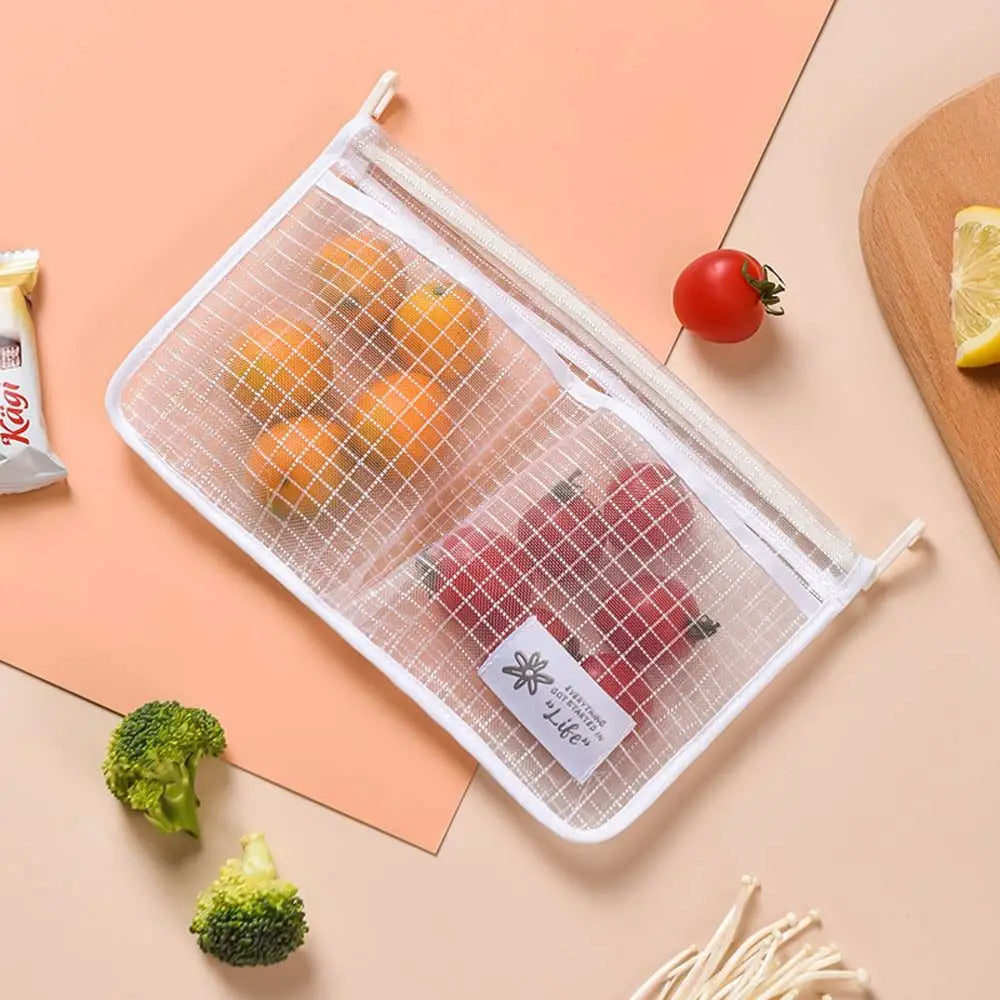 Convenient Hanging Compartment Classification Freezer Household Refrigerator Storage Bag Mesh Bag Fridge Organizer